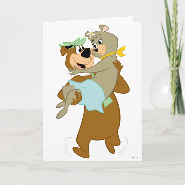 Yogi Bear Carry Cindy Bear Karte (Vorderseite)