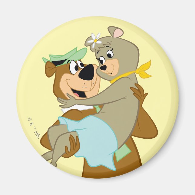 Yogi Bear Carry Cindy Bear Magnet (Vorne)