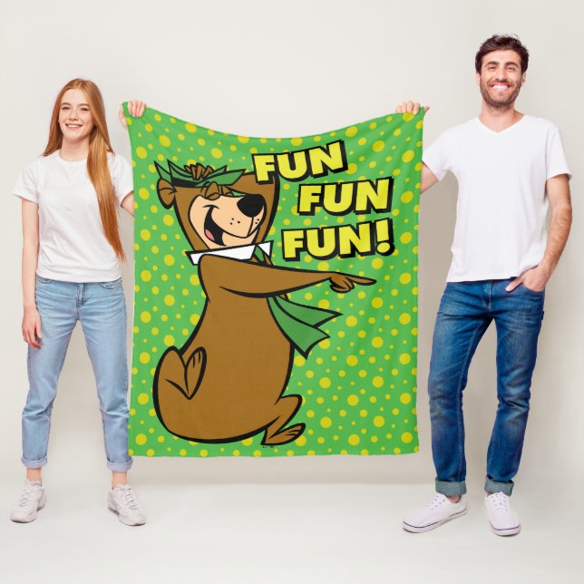 Yogi Bear Fun Fun Fun Fleecedecke (Beispiel)