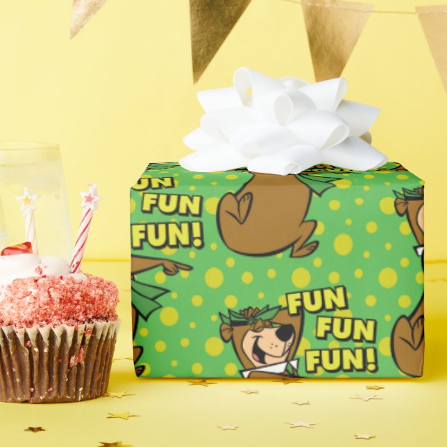 Yogi Bear Fun Fun Fun Geschenkpapier (Geburtstagsparty)