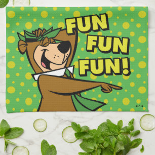 Yogi Bear Fun Fun Fun Geschirrtuch