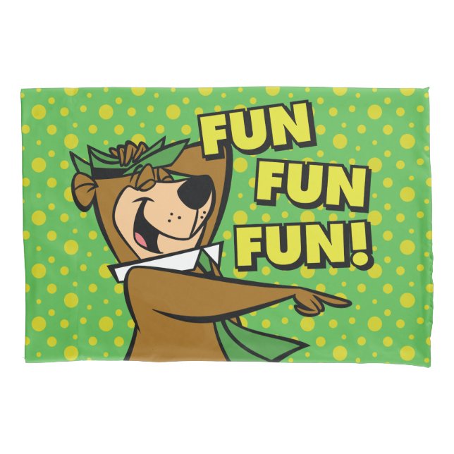 Yogi Bear Fun Fun Fun Kissenbezug (Vorderseite)