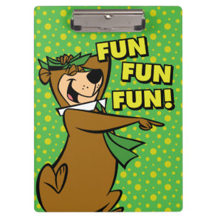 Yogi Bear Fun Fun Fun Klemmbrett
