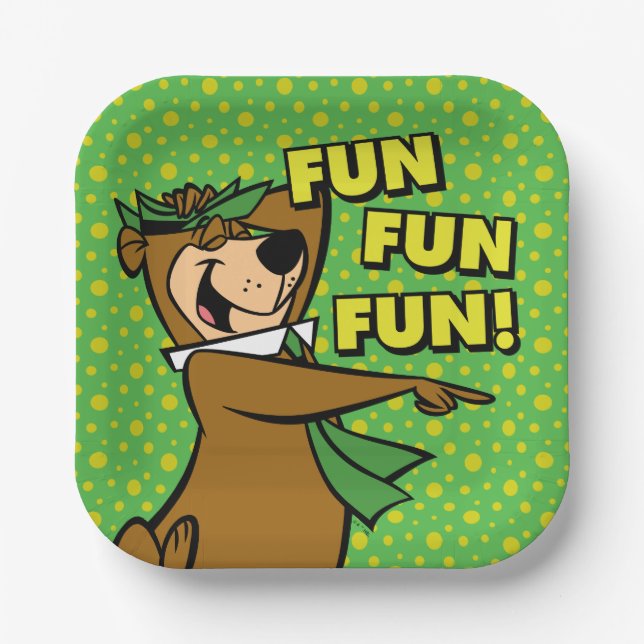 Yogi Bear Fun Fun Fun Pappteller (Vorderseite)