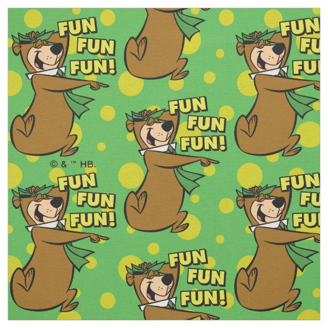 Yogi Bear Fun Fun Fun Stoff (Muster)