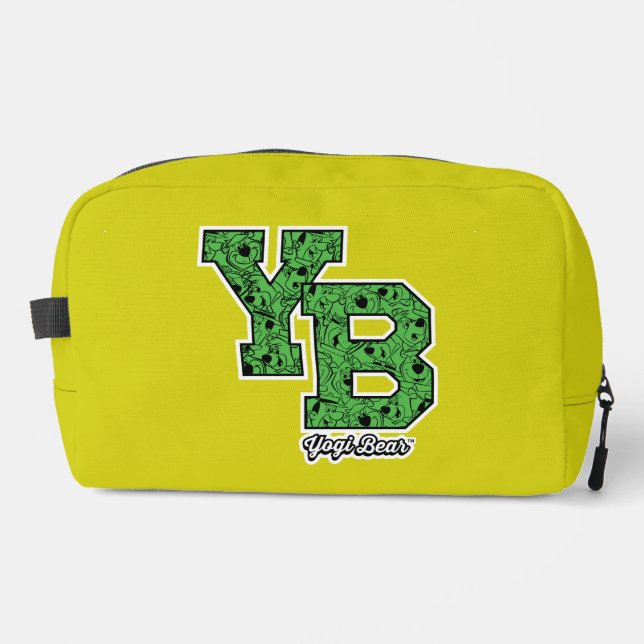 Yogi Bear Gemustert Varsity Letters Waschbeutel (Vorderseite)