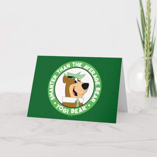 Yogi Bear lächelndes Portrait Karte (Vorderseite)