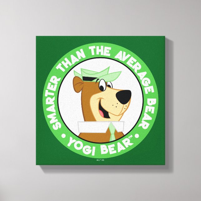 Yogi Bear lächelndes Portrait Leinwanddruck (Vorderseite)