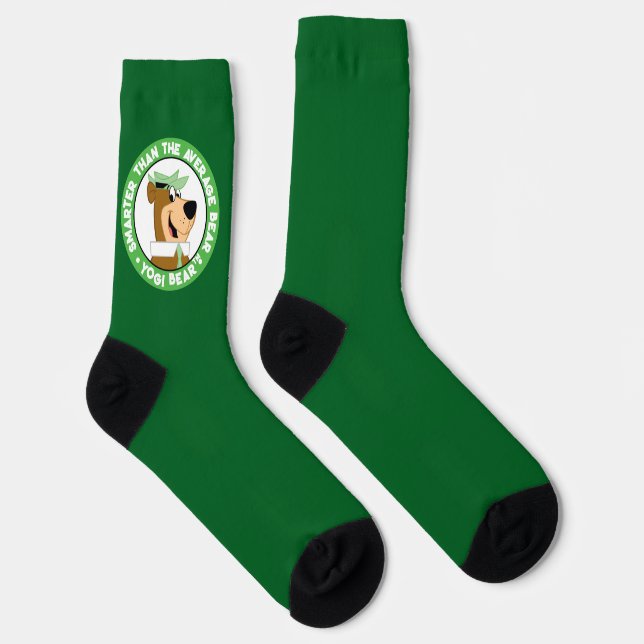 Yogi Bear lächelndes Portrait Socken (Rechts)