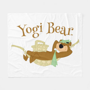 Yogi Bear Picnic Hammock Nickerchen Time Fleecedecke