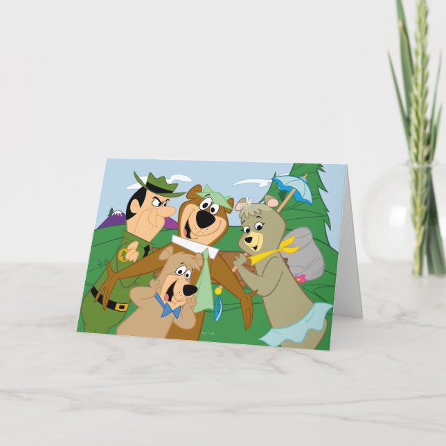 Yogi Bear und Friends Gerahmt Forest Picture Karte (Vorderseite)
