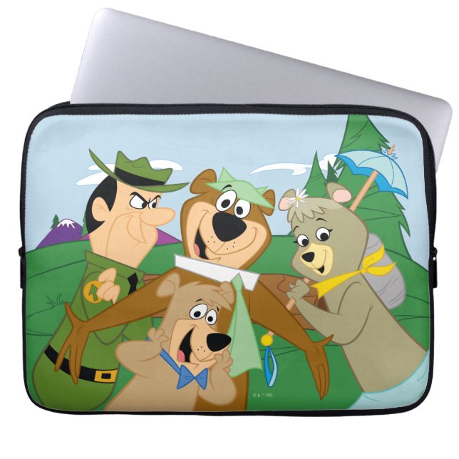 Yogi Bear und Friends Gerahmt Forest Picture Laptopschutzhülle (Vorderseite)
