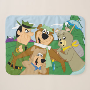 Yogi Bear und Friends Gerahmt Forest Picture Sherpadecke