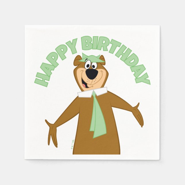 Yogi Bear Willkommen Serviette (Vorderseite)