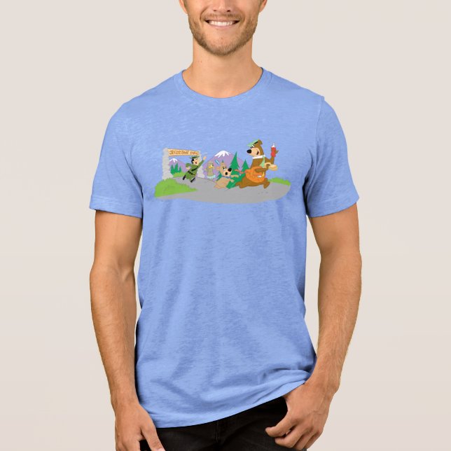Yogi Bear's Great Picnic Basket Escape Tri-Blend Shirt (Vorderseite)