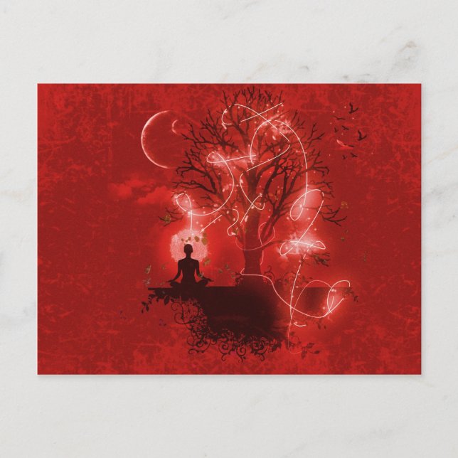 Yogi-Meditation Postkarte (Vorderseite)