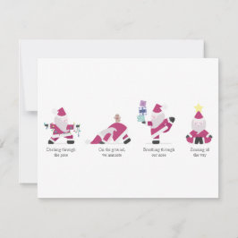 Yogi Père Noël Funny Yoga Pun Noël Carte