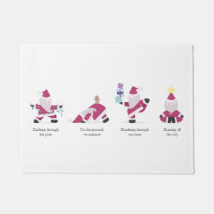 Yogi Santa Funny Yoga Pub Weihnachtskarte Fußmatte