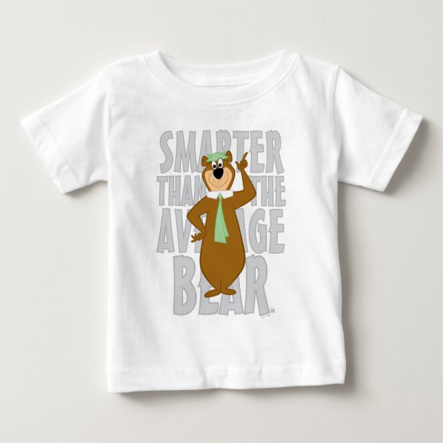 Yogi "schlauer als der durchschnittliche Bär" Baby T-shirt (Vorderseite)