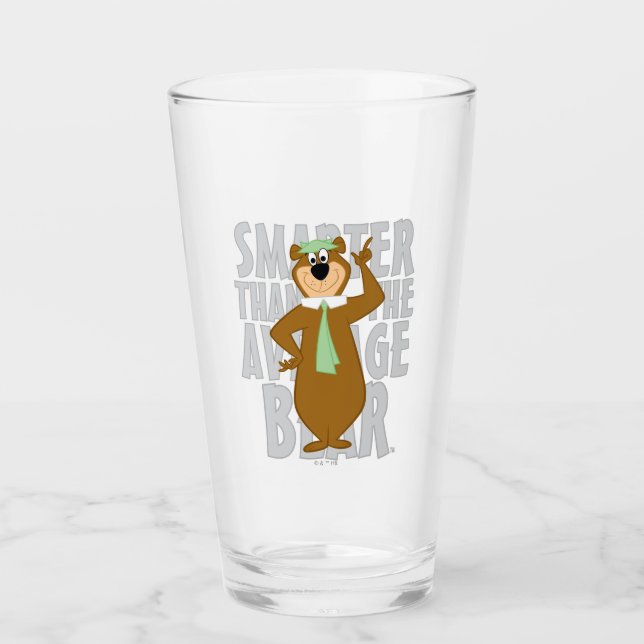 Yogi "schlauer als der durchschnittliche Bär" Glas (Vorderseite)