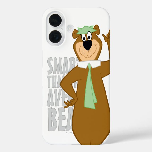 Yogi "schlauer als der durchschnittliche Bär" iPhone 16 Hülle (Rückseite)