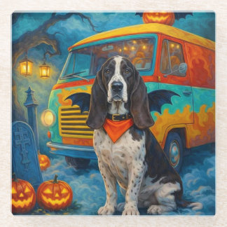 Yogi the Basset Hound as a Vampire Glasuntersetzer