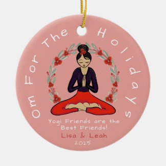 Yogis sind das beste Freunde-Ornament Keramik Ornament