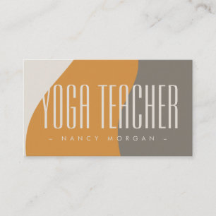 Yoglehrer Earth Tones Boho Rustic Visitenkarte