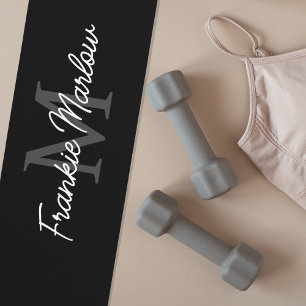 Yogmata-Mat für benutzerdefinierte schwarze Monogr Yogamatte