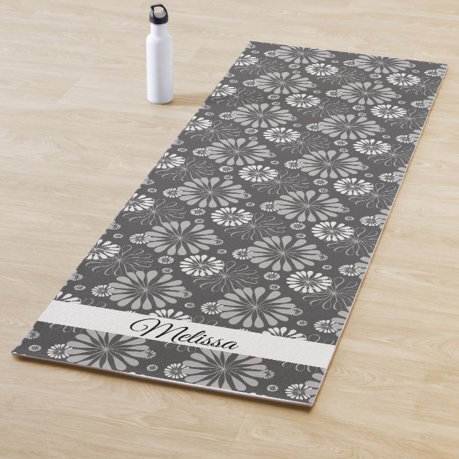 Yogmatte aus personalisiertem Schwarz und Weiß Yogamatte (Beispiel)