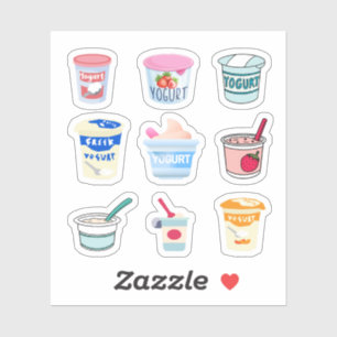 Yogurt Stickers Aufkleber