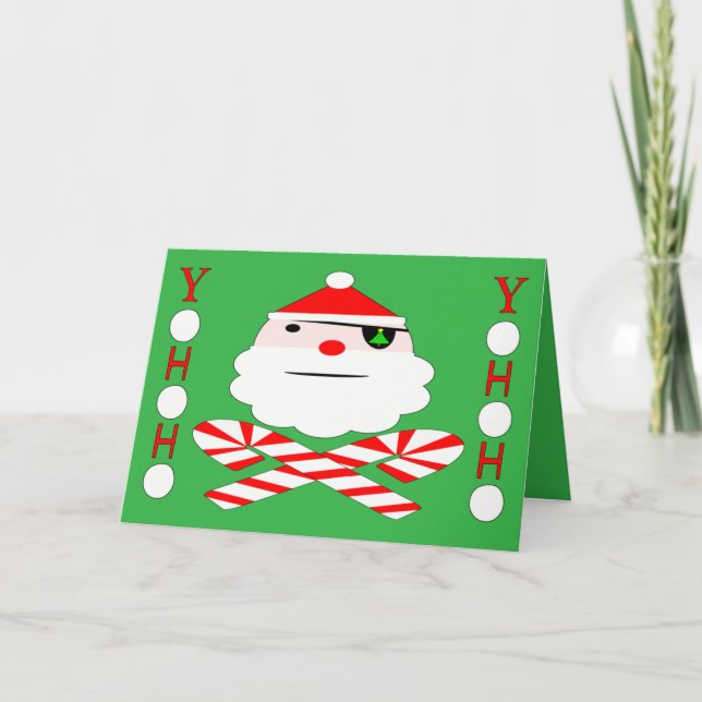 yoharo santa-Pirate Feiertagskarte (Vorderseite)