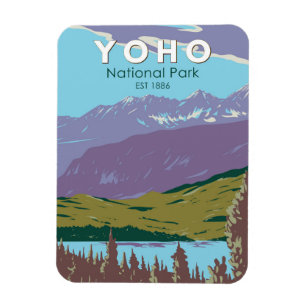 Yoho National Park Canada Travel Art Vintag Magnet
