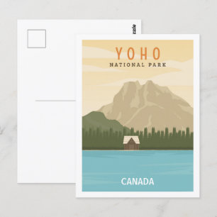 Yoho National Park Travel Place Illustration Postkarte