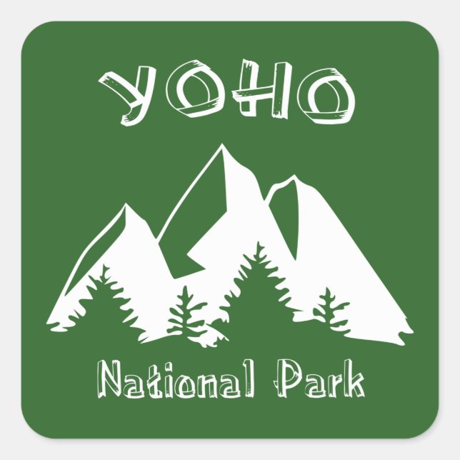 Yoho Nationalpark Quadratischer Aufkleber (Vorderseite)