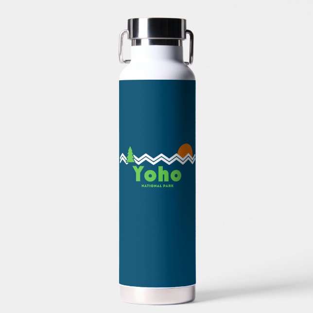 Yoho Nationalpark Retro Trinkflasche (Vorne)