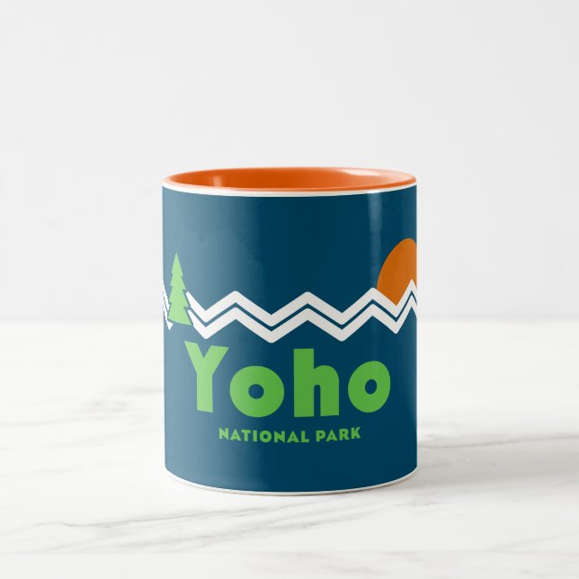 Yoho Nationalpark Retro Zweifarbige Tasse (Mittel)