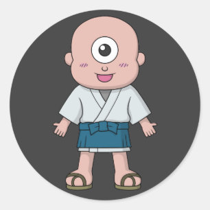 Yokai Hitotsume-kozou (Ein-Mit Augen Kind) Runder Aufkleber