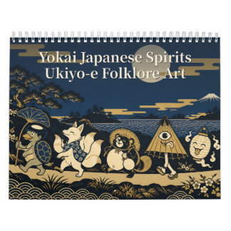 Yokai Japanese Spirits Ukiyo-e Folklore Art Kalender