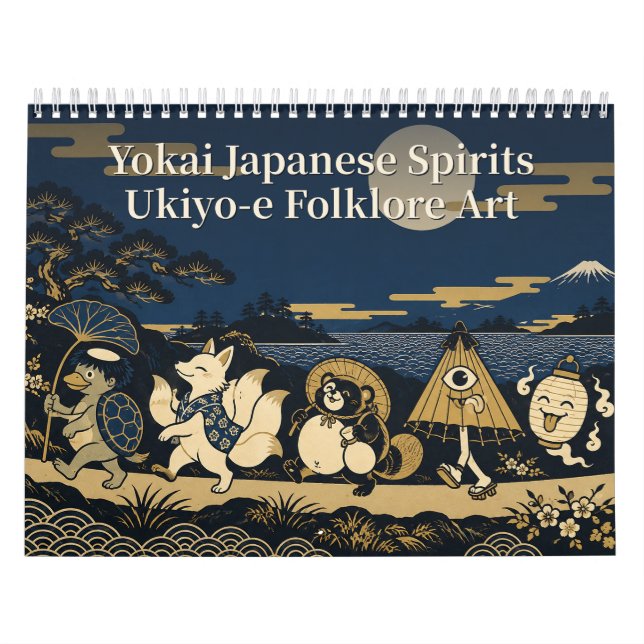 Yokai Japanese Spirits Ukiyo-e Folklore Art Kalender (Titelbild)