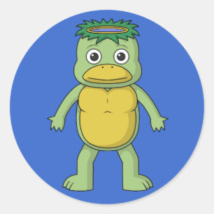 Yokai Kappa (Fluss-Kobold) Runder Aufkleber