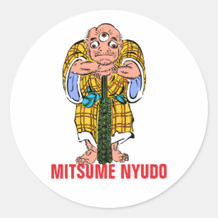 Yokai-Serie: Mitsume Nyudo Runder Aufkleber