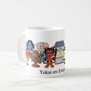 Yokai sind überall: Benutzerdefiniertes japanische Kaffeetasse
