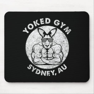 Yoked Gym Sydney Flex Muscle Kangaroo Mousepad