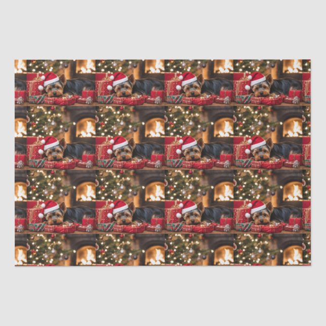 Yokie Pup Christmas Seidenpapier (Vorderseite)