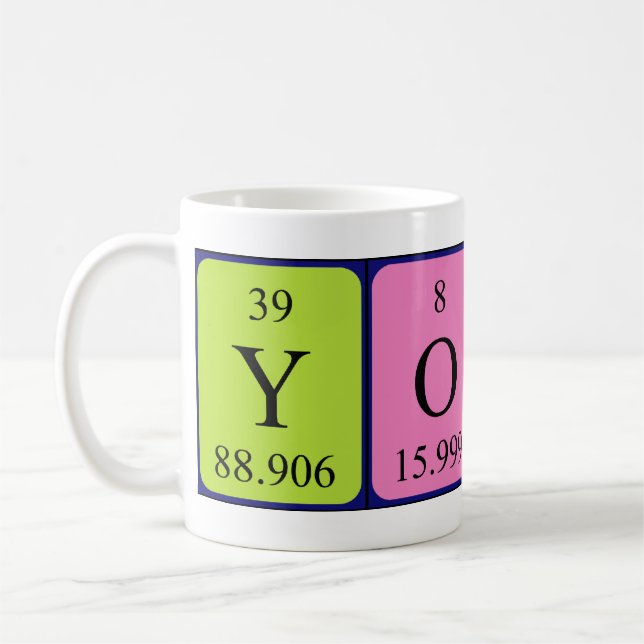 Yoko périodique nom de table mug (Gauche)