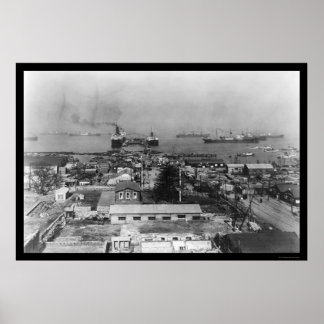 Yokohama Japan Hafen 1909 Poster