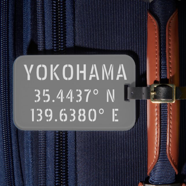 Yokohama Latitude & Longitude Gepäckanhänger (Vorderseite Insitu 4)