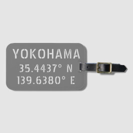 Yokohama Latitude & Longitude Gepäckanhänger