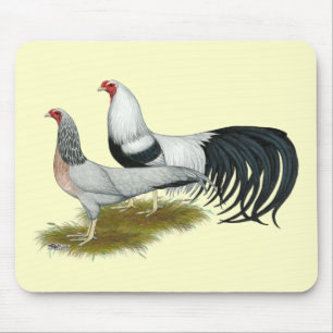 Yokohama:  Silver Duckwing Pair Mousepad